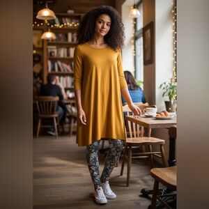 Veiucci Mustard Yellow Dress